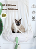 KARCEEY Macrame Cat Hammock,Macrame Hanging Cat Bed with Hanging Kit for Indoor Cats