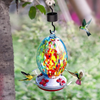 TMFsode Hummingbird Feeders for Outdoors, Leakproof Hand Blown Glass Decoration for Outdoors, 35 Fluid Ounces Nectar Capacity Easy to Clean & Filling, Including Hook, Ant Moat, Rope, Brush