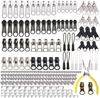 Zipper Repair Kit 255 Pcs Zipper Replacement Rescue Kit with Zipper Install Pliers Tool and Zipper Extension Pulls for Clothing Jackets Purses Luggage Backpacks Tents Sleeping Bag