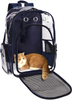 YUDODO Cat Backpack Carrier Clear Small Pet Cat Dog Carrier Front Backpack for Cat Rabbit Small Animal Breathable Mesh Lightweight Pet Backpack for Traveling Outdoor Walking