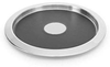 Stainless Steel Pure Leather Black Colored Round Bar Tray
