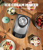 WATOOR 1.4 Quart Electronic Ice Cream Maker Compressor with Countdown Timer, LCD Display Screen, A Recipe Booklet, Gray