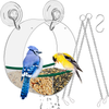 Birdious Hanging Window Bird Feeder with Suction Cups and Chains: Removable, Round Birdfeeder for Watching Wild Birds. Bird Lover Gift Idea