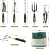 100 Pcs Garden Tools Set, Extra Succulent Tools Set, Heavy Duty Gardening Tools stainless steel with Soft Rubberized Non-Slip Handle Tools, Durable Storage Tote Bag, Gifts for Gardening Lovers