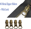 Meikeer 12 Pieces #5 Zipper Slider Repair Kits Black Bronze and Silver Zipper Sliders Zipper Pull Replacement for Metal Plastic and Nylon Coil Jacket Zippers