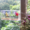 Window Bird Feeder with 3 Super Strong Suction Cups Removable Seed Tray Drain Holes Made of Clear Strong 11,8 x 5 Inches Acrylic Glass Idea
