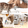 SEFON Robotic Cat Toys Interactive, 1000 mAh Large Capacity Battery Operated with USB Charging, Auto/RC 3 Mode Timed with 4 Feathers/Birds/Mouse Toys for Indoor Cats, All Floors Carpet Available
