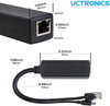 UCTRONICS PoE Splitter USB-C 5V - Active PoE to USB-C Adapter, IEEE 802.3af Compliant for Raspberry Pi 4, Google WiFi, Security Cameras, and More
