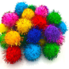 VAPKER 30 Piece Assorted Color Sparkle Balls Cat's Favorite Toy Tinsel Pom Poms Glitter