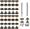 120-Sets Leather Snap Fasteners Kit - 1/2" inch Metal Snap Button，6 Color Heavy Duty Snaps for Bracelets,Down Jacket,Jeans Wear,DIY Crafts
