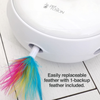 PetFusion [New & Improved Ambush Interactive Electronic Cat Toy w/Rotating Feather. (Quiet, 3 Modes, Nighttime Light, Auto Shut-Off, Batteries Incl). Replacement Feathers Available. 12 Month Warranty