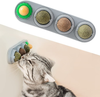 Potaroma 4 Pack Catnip Wall Toys, Detachable Silvervine Balls, Edible Kitty Toys for Cats Lick, Safe Healthy Kitten Chew Toys, Teeth Cleaning Dental Cat Ball Toy, Cat Wall Treats