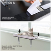 Topmart Pet Cat Window Seat Wall Mount Perch House Pets Furniture Saving Space All Around 360° Sunbath for Cats,Durable Steady Cat Shelf for Kitten