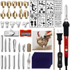 Wood Burning Kit for Beginners, 50PCS Professional Wood Burning Pen and Accessories Wooden Kits Embossing Carving and Wood Burning