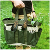 AnRui Garden Tool Bag with Pockets Heavy Duty Polyester Oxford Garden Tote Compact Garden Hand Tools Storage Organizer Yard Plant Tool Carrier for Indoor and Outdoor Gardening(Tools NOT Included)