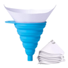 3D Printer Resin Filter Disposable – with Cone Silicone Resin Funnel(Large), Paint Strainer or Resin Strainer kit for uncured Resin Recycling (101)