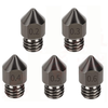 3D Hardened Steel MK8 Nozzle, High Temperature Pointed Wear Resistant 3D Printer Stainless Nozzles 0.2/0.3/0.4/0.5/0.6 mm for Makerbot Ender 3, Ender 3Pro and CR-10 Series (5PCS/Set)