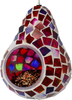 Sunnydaze Ruby Mosaic Hanging Bird Feeder, Outdoor Decorative Glass, 6-Inch