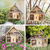 HWONMTE Insect House for Garden Natural Wooden Insect Hotel for Ladybugs/Mason Bees/Butterflies Live Outdoor