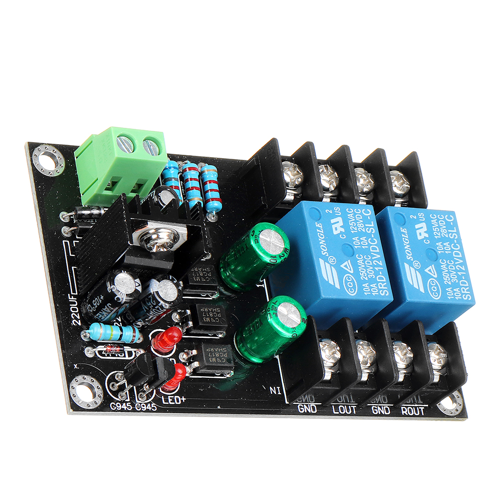 300WX2 2.0 Audio Speaker Protection Board Delay 2 Channels DC12-16V DC Protection Board for Class a Digital Amplifier DIY