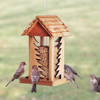 XXDYF Hanging Bird Feeders Wooden for Outside, Cedar Gazebo Wild Food Dispenser, Classic Outdoor Garden Villa Landscape Decoration