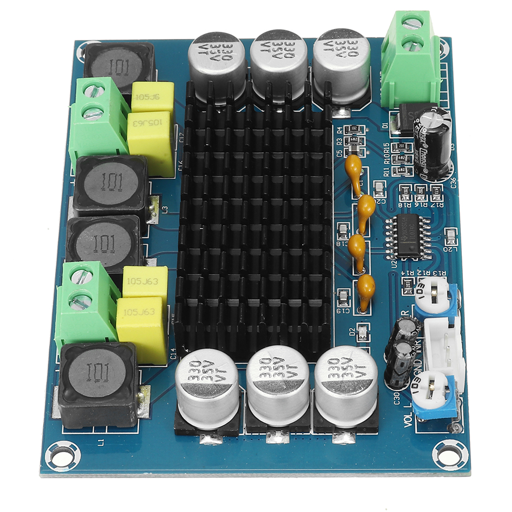 XH-M543 High-Power Digital Power Amplifier Board TPA3116D2 Audio Amplifier Module Class D Dual-Channel 2*120W