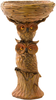 Grey990 Innovative Bird Feeder Owl Shape Resin Artwork Delicate Statue Outdoor Bath Tray for Home Garden Owl