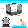 Blue Mars Bird Carrier, Portable Bird Travel Carrier, Transparent Breathable Pets Birds Travel Cage with Perch and Bottom Tray (16" x 10" x 10")