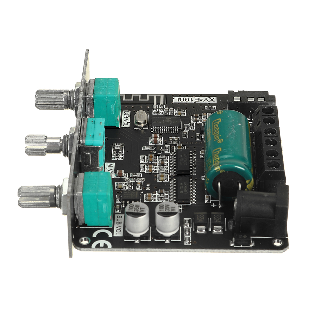 XY-E100L 50Wx2+100W 2.1 Channel Bluetooth Audio Power Amplifier Board Module High and Low Tone Subwoofer APP Control E100L DC9-24V