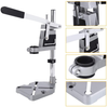 Drill Stand for Hand Drill Universal, Universal Adjustable Drill Press Clamp, Heavy Duty Drill Press Holder Workbench Repair Tool Bench Clamp, Support Tool with Single Hole Aluminum Base