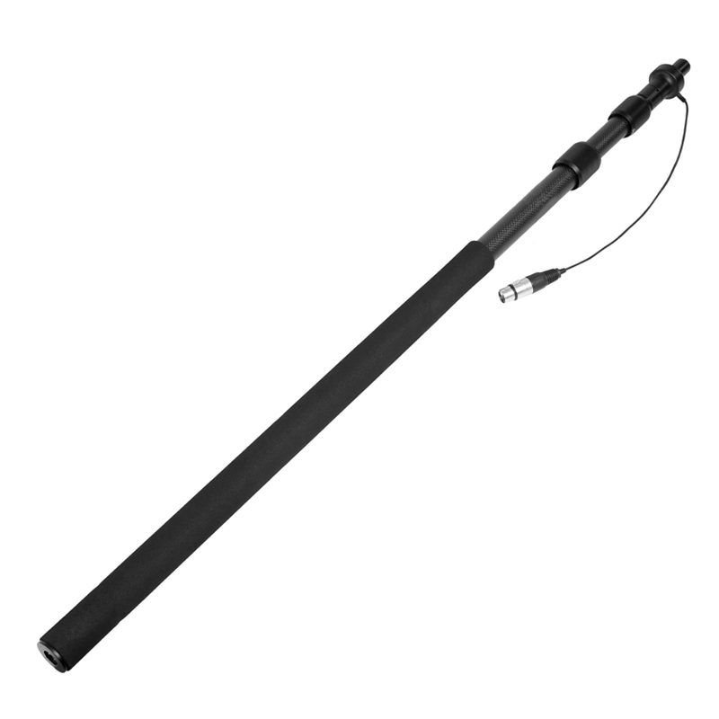 BOYA BY-PB25 Carbon Fiber Foldable Microphone Boompoles with Internal XLR Cable 1M to 2.5M Micro Boom Pole