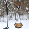 Bird Feeders for Outside,BOVITRO Bird Feeder,Wild Hanging Bird Feeder for Garden Yard Decoration,Platform Octagonal Metal Mesh with Chain Hook - 1 Pack