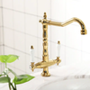 Kitchen Faucet - Two Handles One Hole Antique Brass / Electroplated / Painted Finishes Standard Spout Centerset Antique Kitchen Taps