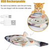 Senneny Electric Moving Fish Cat Toy, Realistic Plush Simulation Electric Wagging Fish Catnip Kicker Toys, Funny Interactive Pets Pillow Chew Bite Kick Supplies for Cat Kitten Kitty