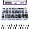 Swpeet 405Pcs 24 Kinds Different Electrolytic Capacitors Range 0.1uF－1000uF Assortment Kit, 10V/16V/25V/50V Aluminum Radial Electrolytic Capacitors for TV, LCD Monitor, Radio, Stereo, Game