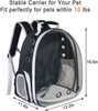 GeerDuo Cat Backpack Carriers Bag, Dog Backpack,Portable Pet Carry Bag for Puppy Rabbit Bird,Airline Approved Transparent Carrying Backpack for Outdoor