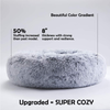 Western Home Faux Fur Dog Bed & Cat Bed, Original Calming Dog Bed for Small Medium Pet, Anti Anxiety Donut Cuddler Round Warm Bed for Dogs with Fluffy Comfy Plush Kennel Cushion(20",24",27")