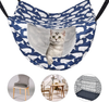 Petmolico Cat Hammock for Indoor Cats, 2 Tier Hanging Cat Cage Hammock with Soft Fleece Pet Bed for Kitten Raccoon Ferrets Gerbils
