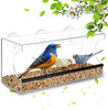 Bird Feeders, Hanging Bird House, Window Bird Feeders for Outside with 3 Extra Suction Cups for Wild Birds, Finch, Cardinal, and Bluebird