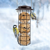 Bird Feeder Hanging Metal Tube Suet Log Feeder for Outdoor with Steel Hanger Peanut, Nuts, Sunflower Seed Feeder, Water Resistant Great for Attracting Wild, Humming Birds Set of 3 (Coffee)