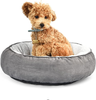 Jiayuan Large Cat Bed Indoor Calming Cat Beds Furniture Fluffy Dog Bed Washable Pet Beds for Kitten Kity Puppy Soft Couch Round and Anti-Slip Modern Grey