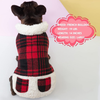 KYEESE Dog Jacket Checked Plaid with Leash Hole for Winter Windproof Soft Lined Dogs Vest Cold Weather Coats with Pockets