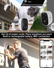 Security Camera Outdoor, Wireless Rechargeable Battery Powered 1080P HD WiFi IP Home Surveillance Cameras, Indoor Smart Cam w/ Night Vision/PIR Motion Detection Sensor/Siren Alarm/SD Slot/2-Way Audio