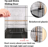 Flat top Bird Travel cage,21 inch Parrot Carrier with Wooden Perch Feeding Cup for Conures Cockatiel Parakeets（Aluminum Frame）