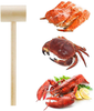 Wooden Mallet Mini Wood Mallet Crab Mallet Crab Legs Crackers Tools Seafood Crackers Solid Natural Wood Toy Hammer Crab Lobster Cracker Wooden Hammer For Chocolate Cracking Seafood unvarnished 20 Pcs