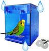 chenming Bird Bath for Cage,Parrot Birdbath Shower Accessories,No-Leakage Design Hanging Bathtub Tube Shower Box Bowl Cage Accessory for Pet Birds Canary Lovebirds Budgies