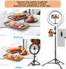 Selfie Ring Light, LED Light Ring with Stand, Circle Light for Makeup/Live Stream, Desktop Camera LED Ringlight with Tripod and Phone Holder Ring Lights for Photography/YouTube/Video Recording/Vlogs