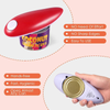 Electric Can Opener, Safety Can Opener Smooth Edge, A button to Open Your Cans, No Sharp Edge, Food-Safe, Battery Operated, Can Opener Electric Kitchen for Housewives, Seniors, Arthritics