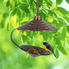 TTKD Hanging Bird Feeder Seed Tray Outdoors Metal Food Tray for Attracting Birds Hummingbird Feeder