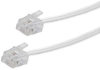 15' Feet Telephone Extension Cord Cable Line Wire, White RJ-11 by True Decor